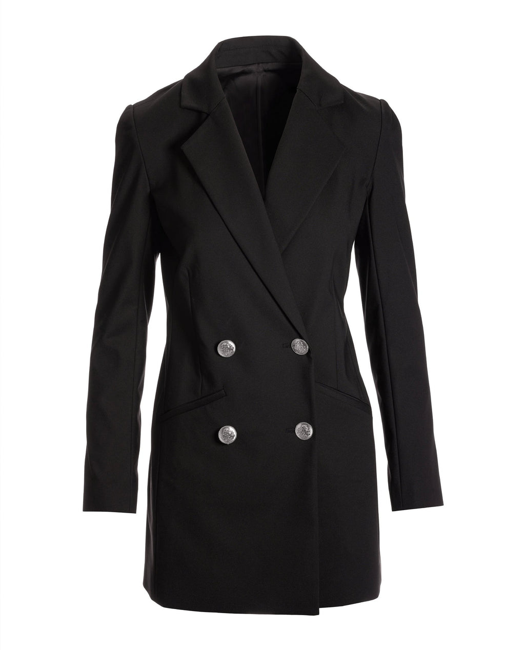 Modern Long Tailored Blazer Black
