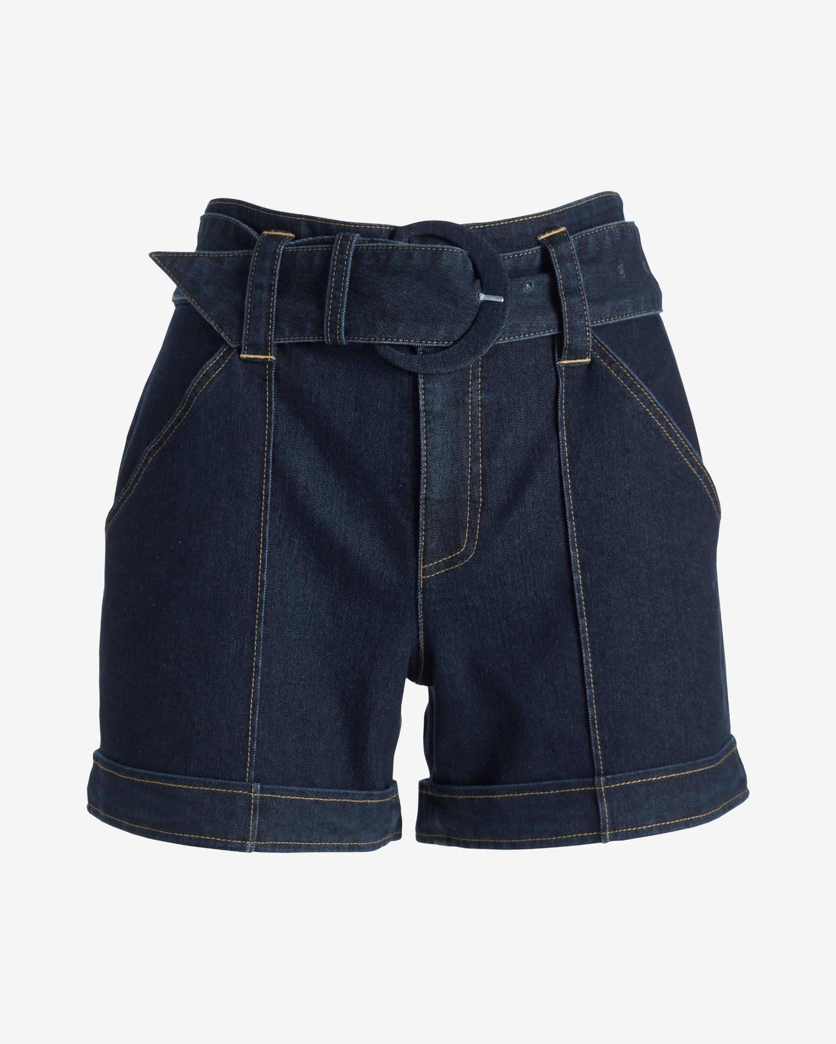 Belted Denim Trouser Short Rinse