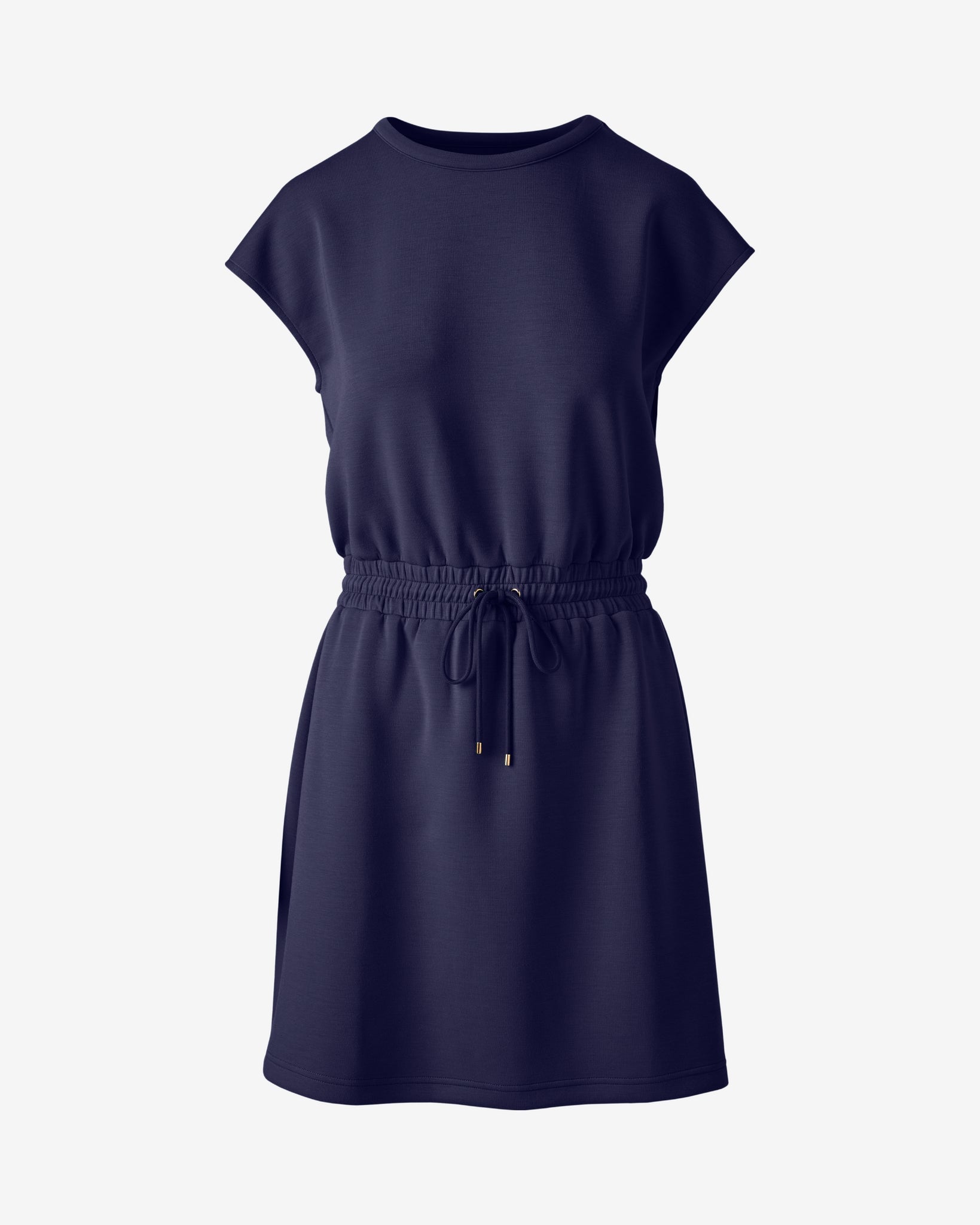 Luxe Lounge Drop Shoulder Blouson Dress Navy