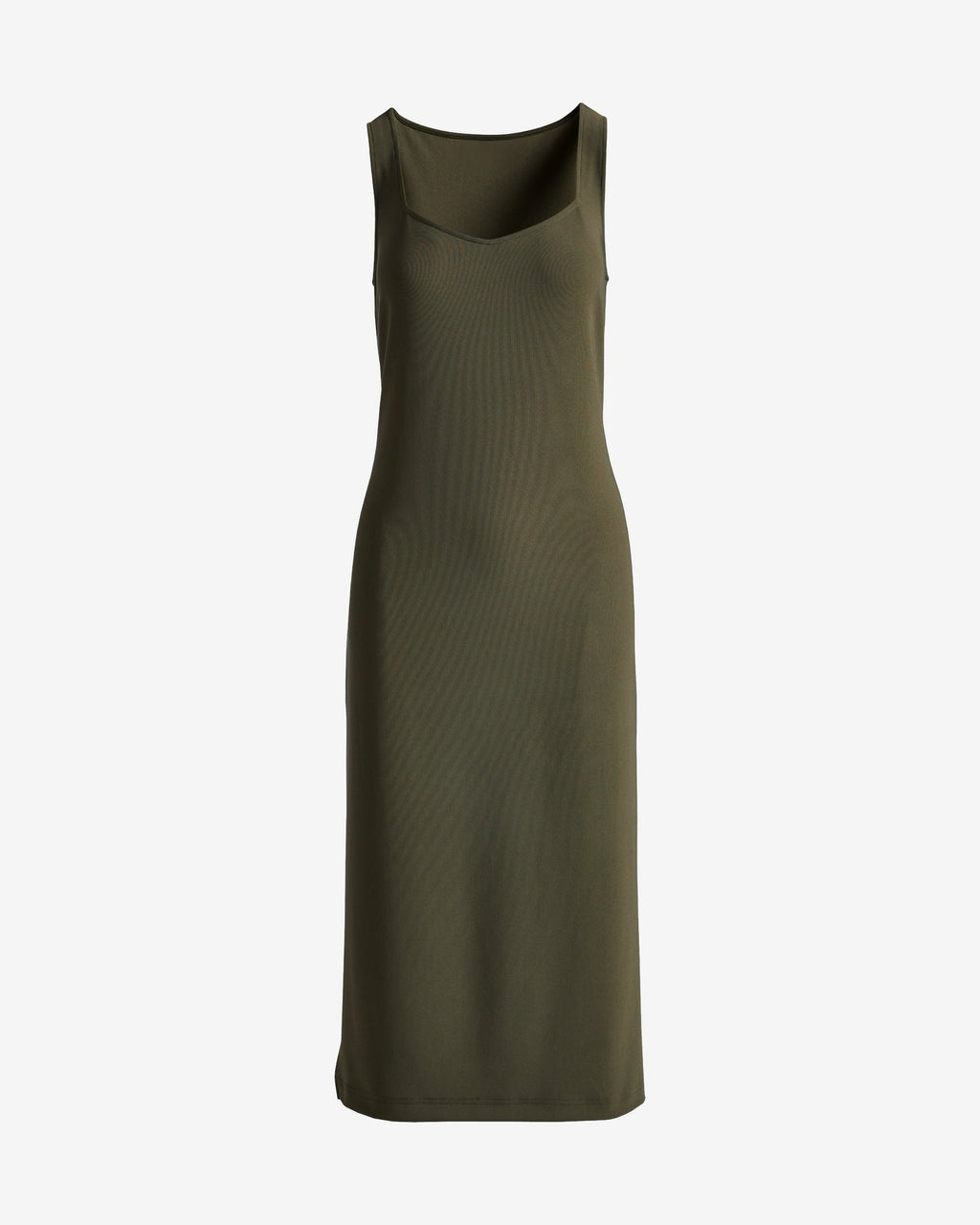 Beyond Travel Sweetheart Neckline Midi Dress Olive Night