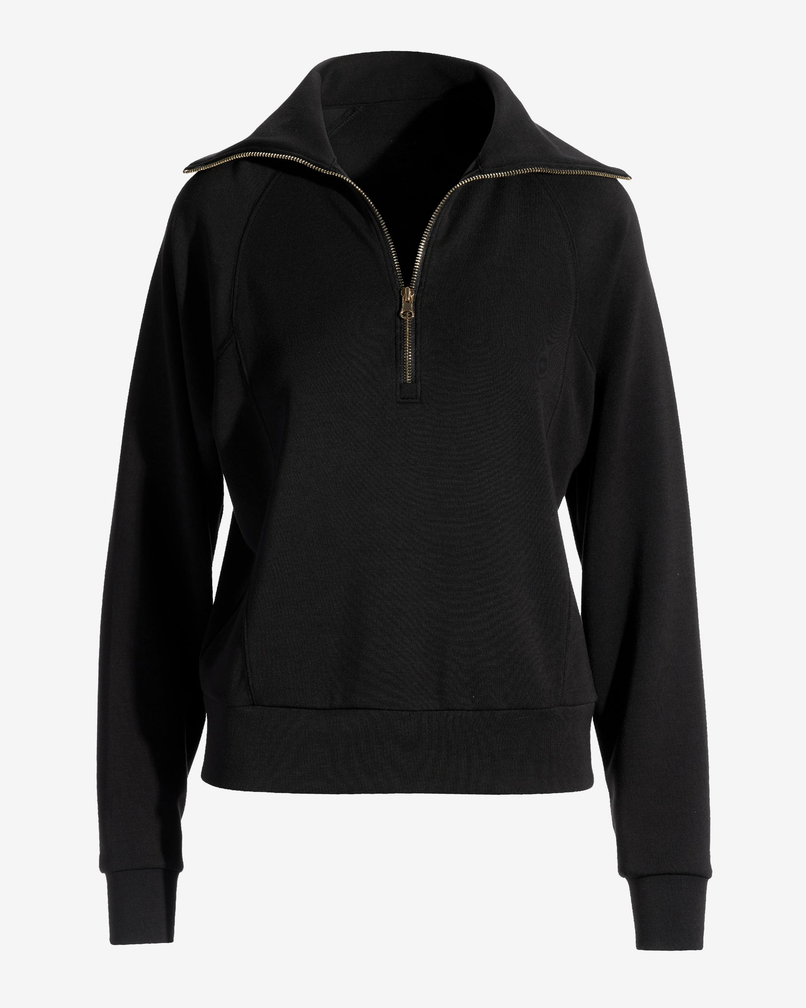 Luxe Lounge Half Zip Sweatshirt Black