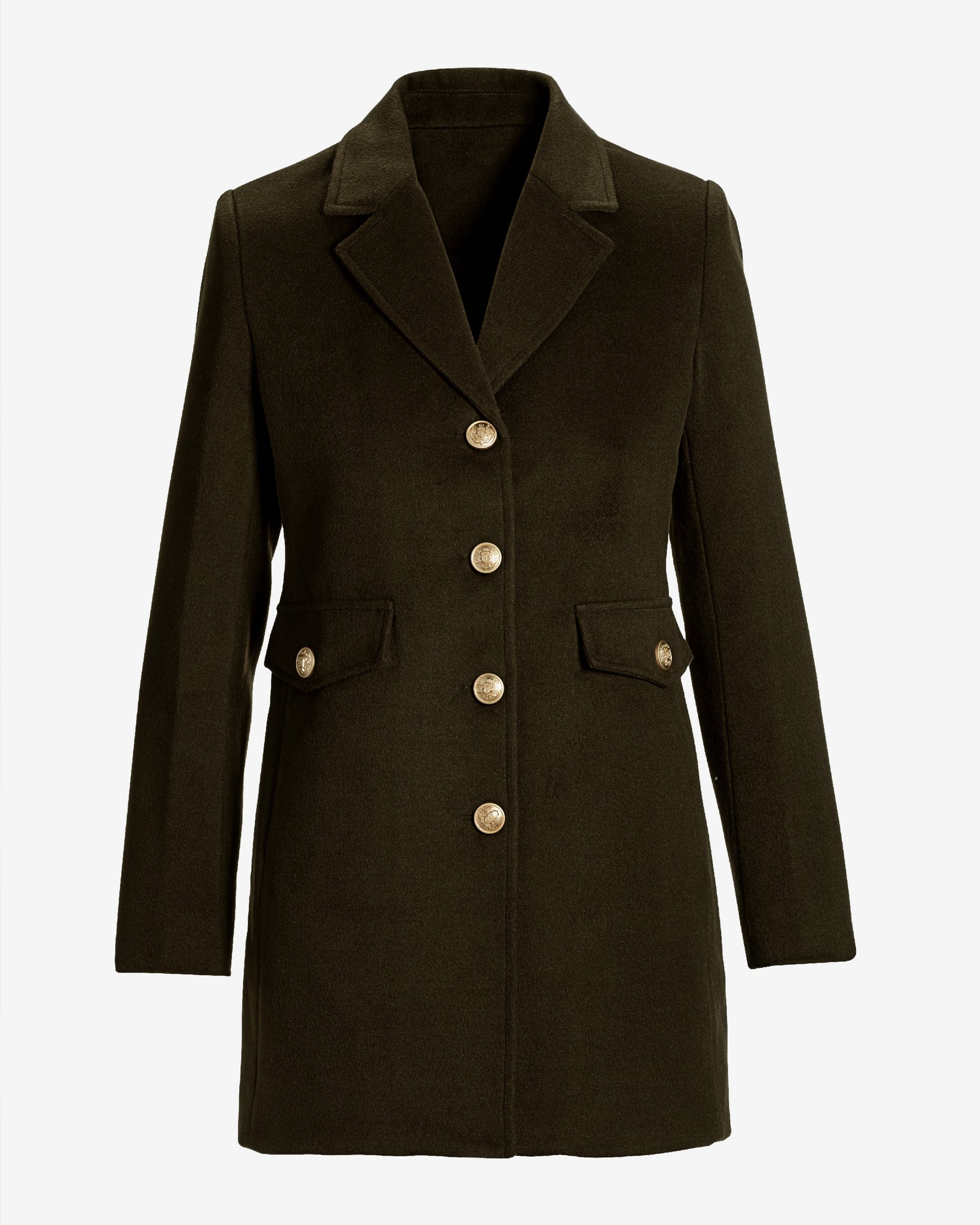 Classic Tailored Coat Chocolate Brown