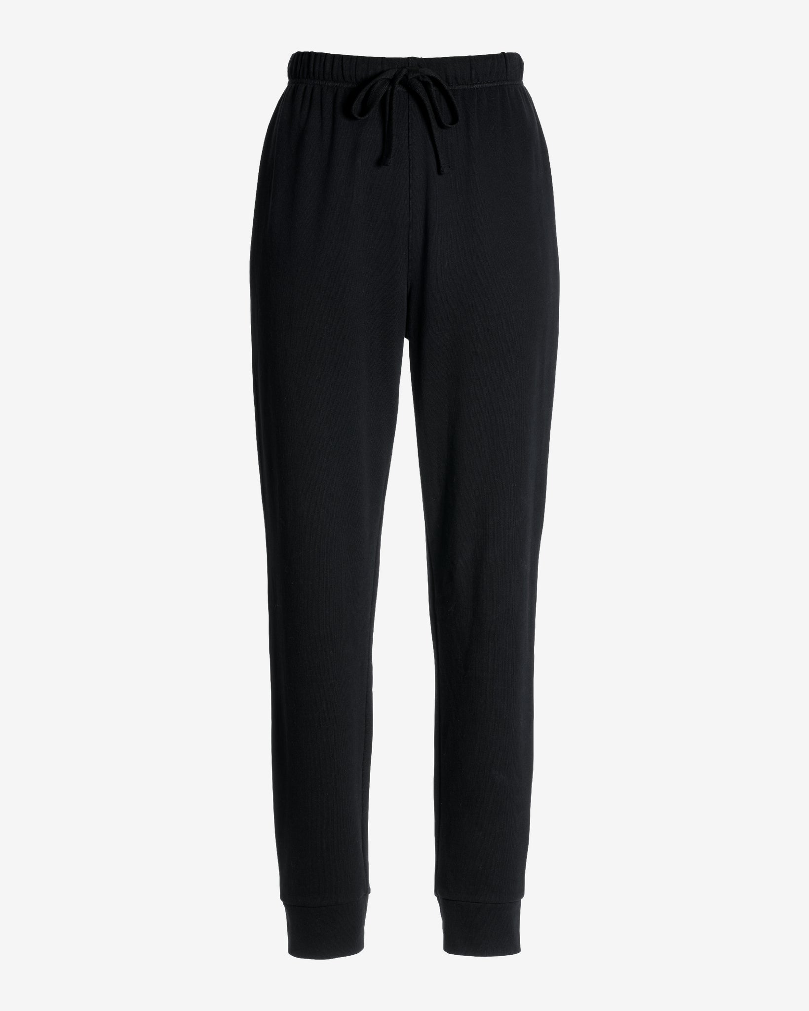 Cotton Comfort Drawstring Pocket Jogger Black