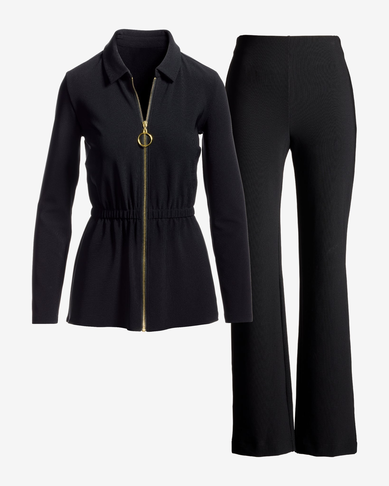 Beyond Travel Cinch Waist Coordinates Jet Black