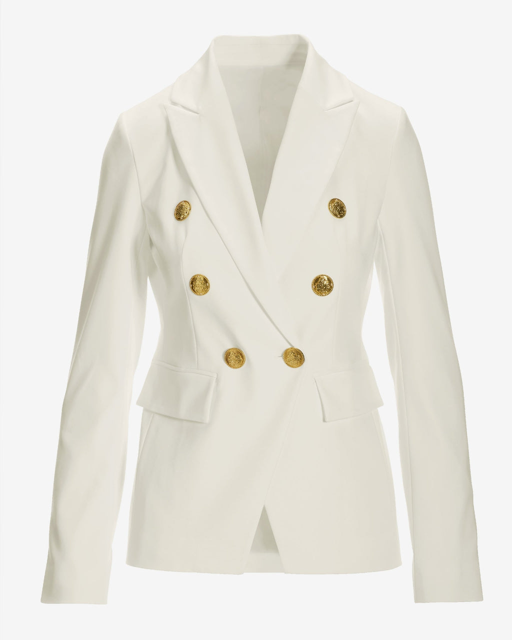 Modern Double-Breasted Blazer Ivory