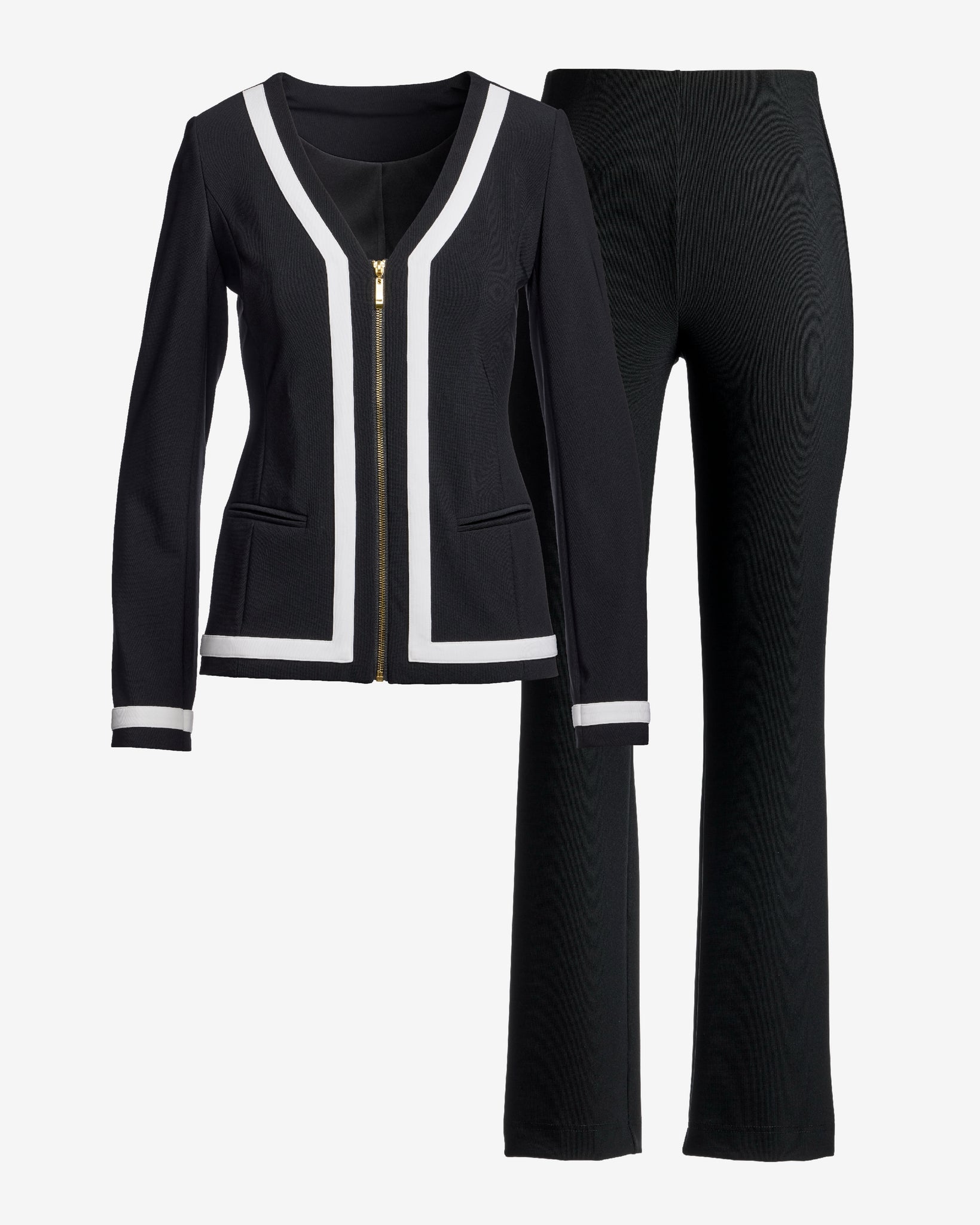 Beyond Travel Classic Colorblock Coordinates Set Jet Black/Ivory Coast