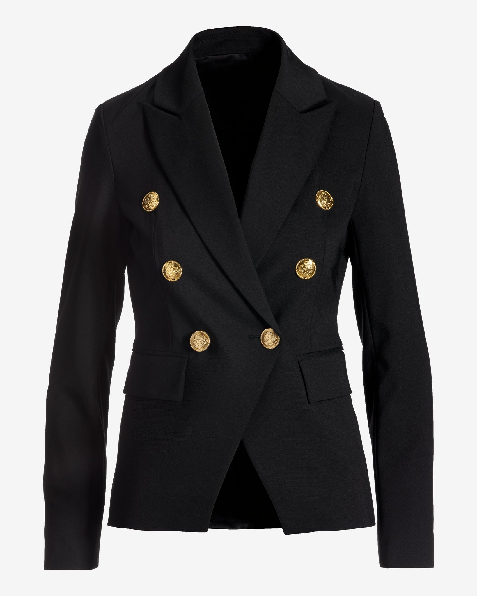 Modern Double-Breasted Blazer Black