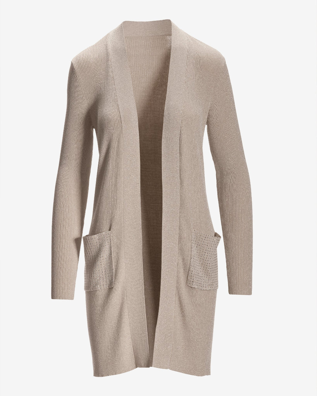 Rhinestone Pocket Lounge Cardigan Champagne
