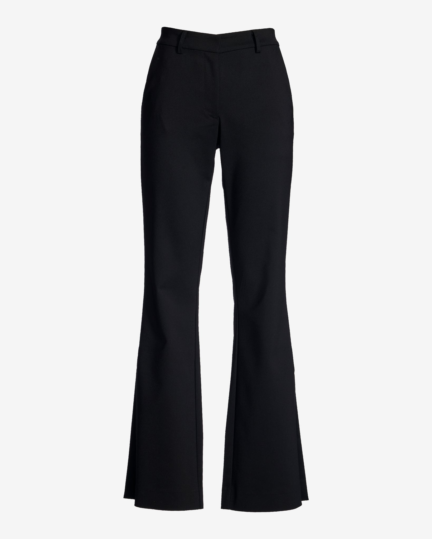 Monterey Modern Bootcut Side-Slit Trouser Pant Black