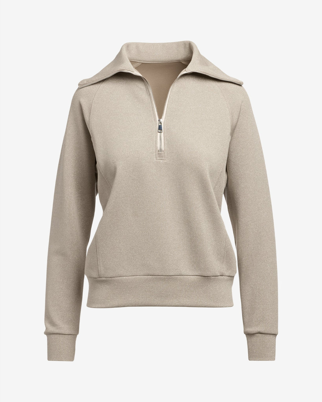 Luxe Lounge Metallic Half Zip Sweatshirt Champagne