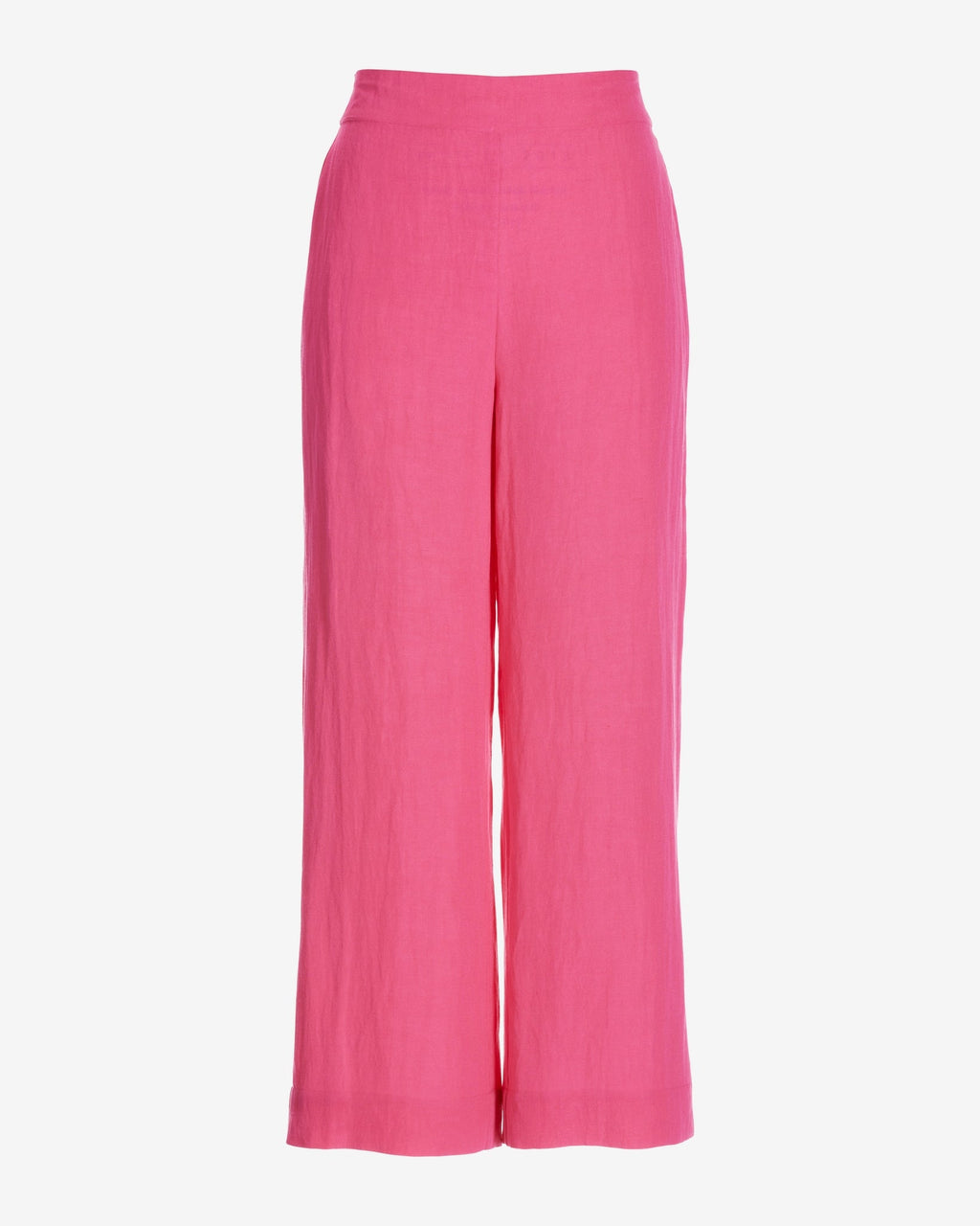 Malibu Linen Cropped Pant Shocking Pink