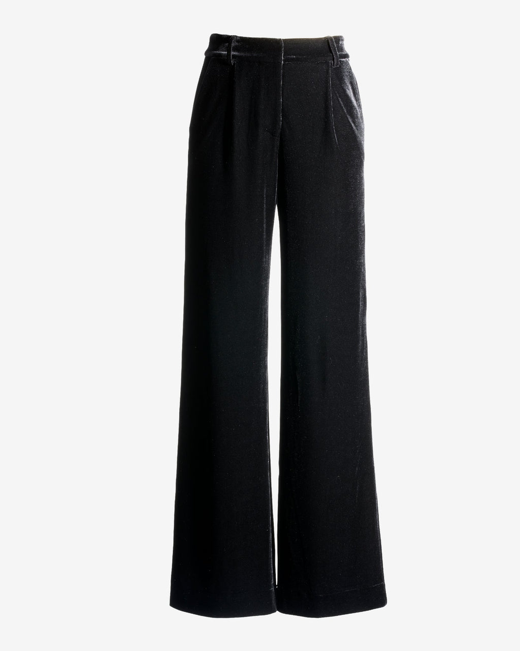 Malibu Wide Leg Velvet Trouser Pant Black