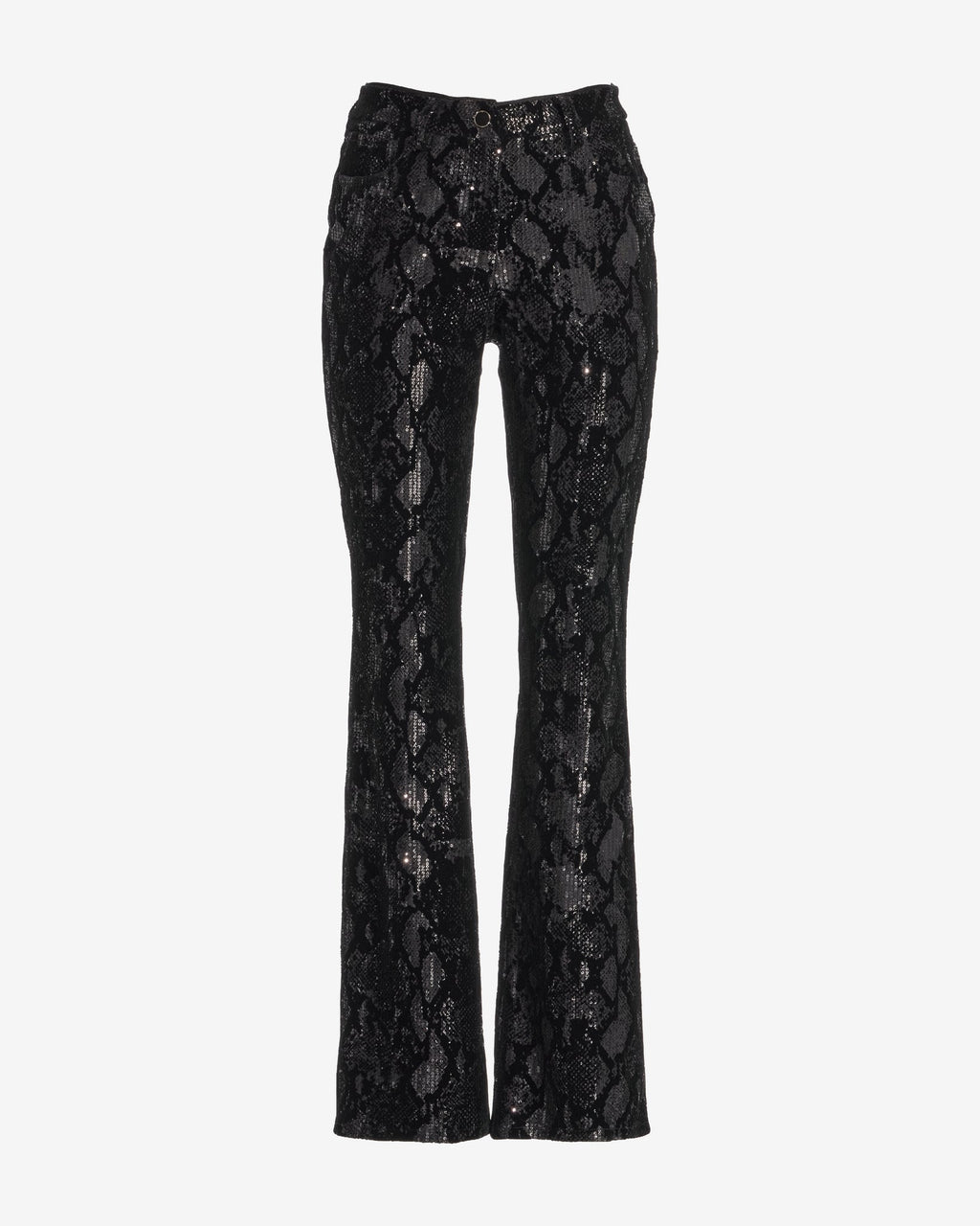 Velvet Sequin Bootcut Pant Black/Gunmetal