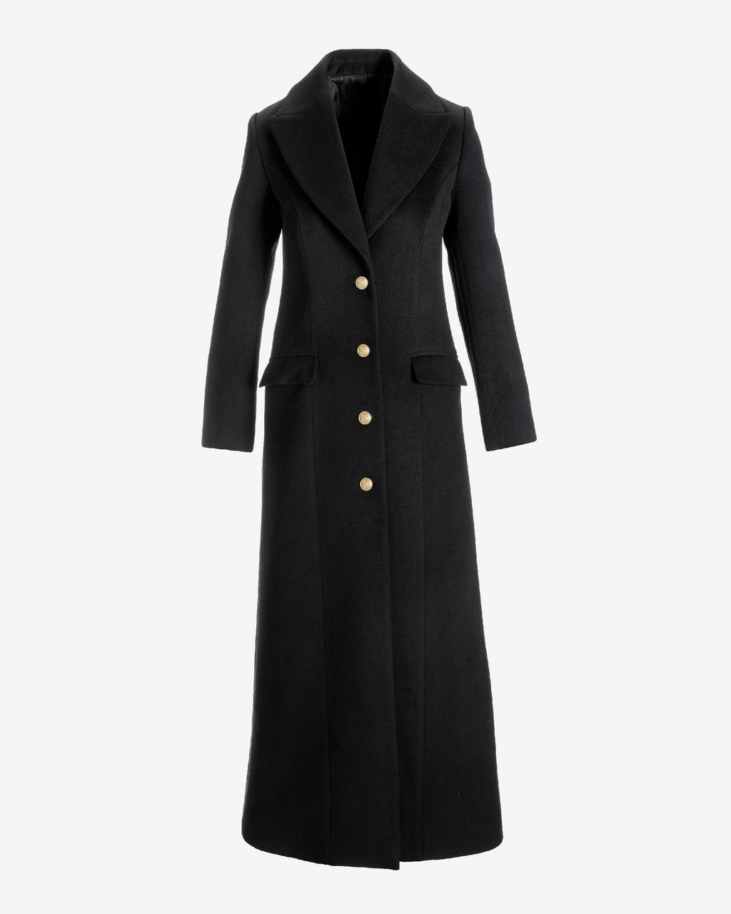 Full Length Classic Tailored Coat Black