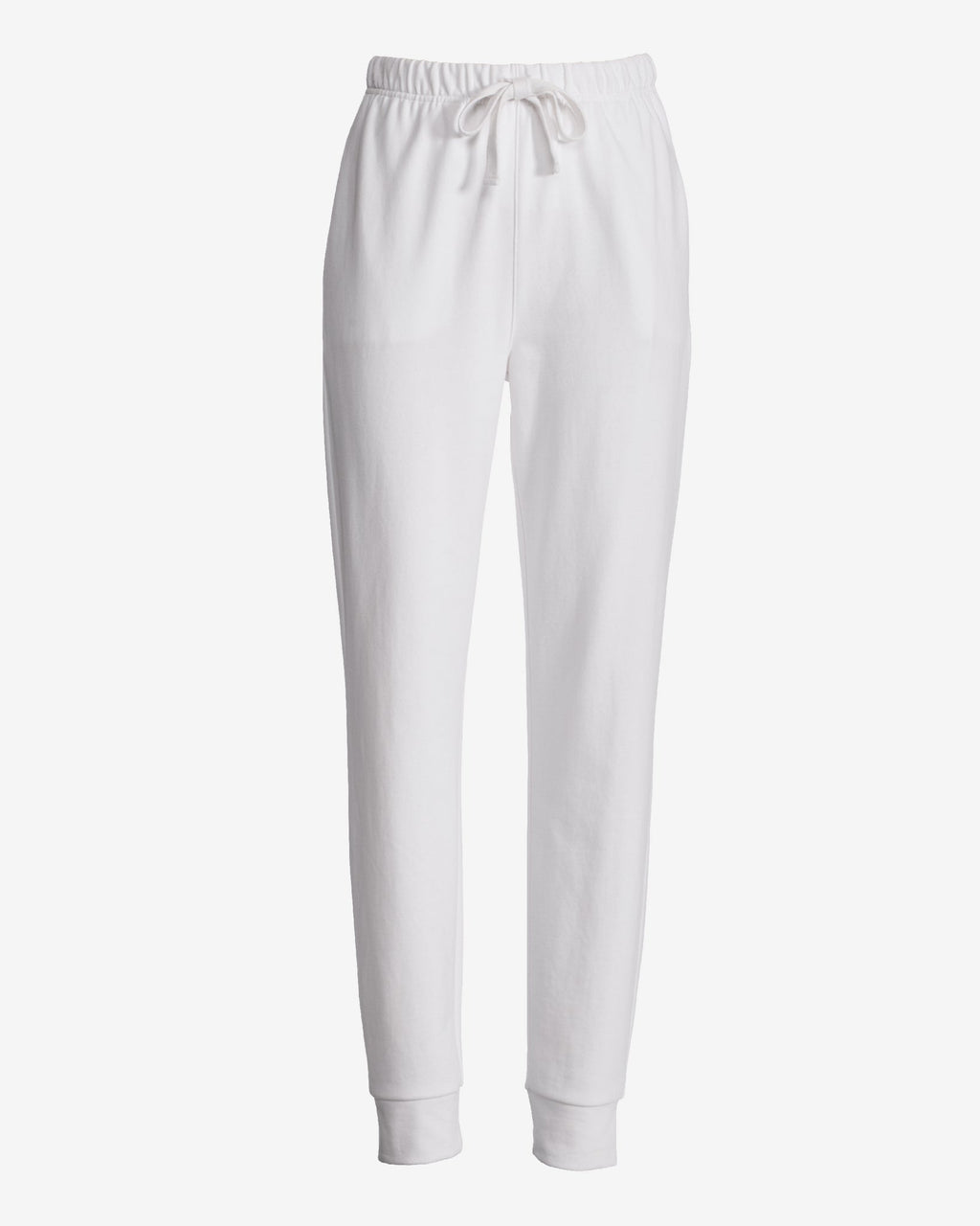 Cotton Comfort Drawstring Pocket Jogger White