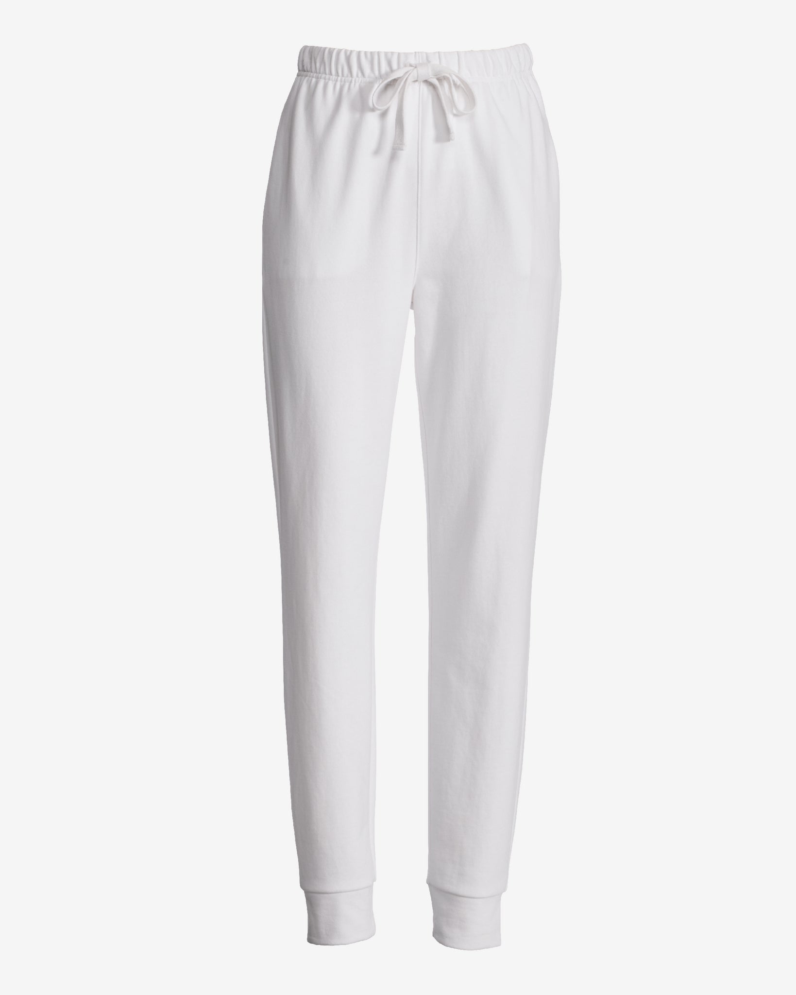 Cotton Comfort Drawstring Pocket Jogger White