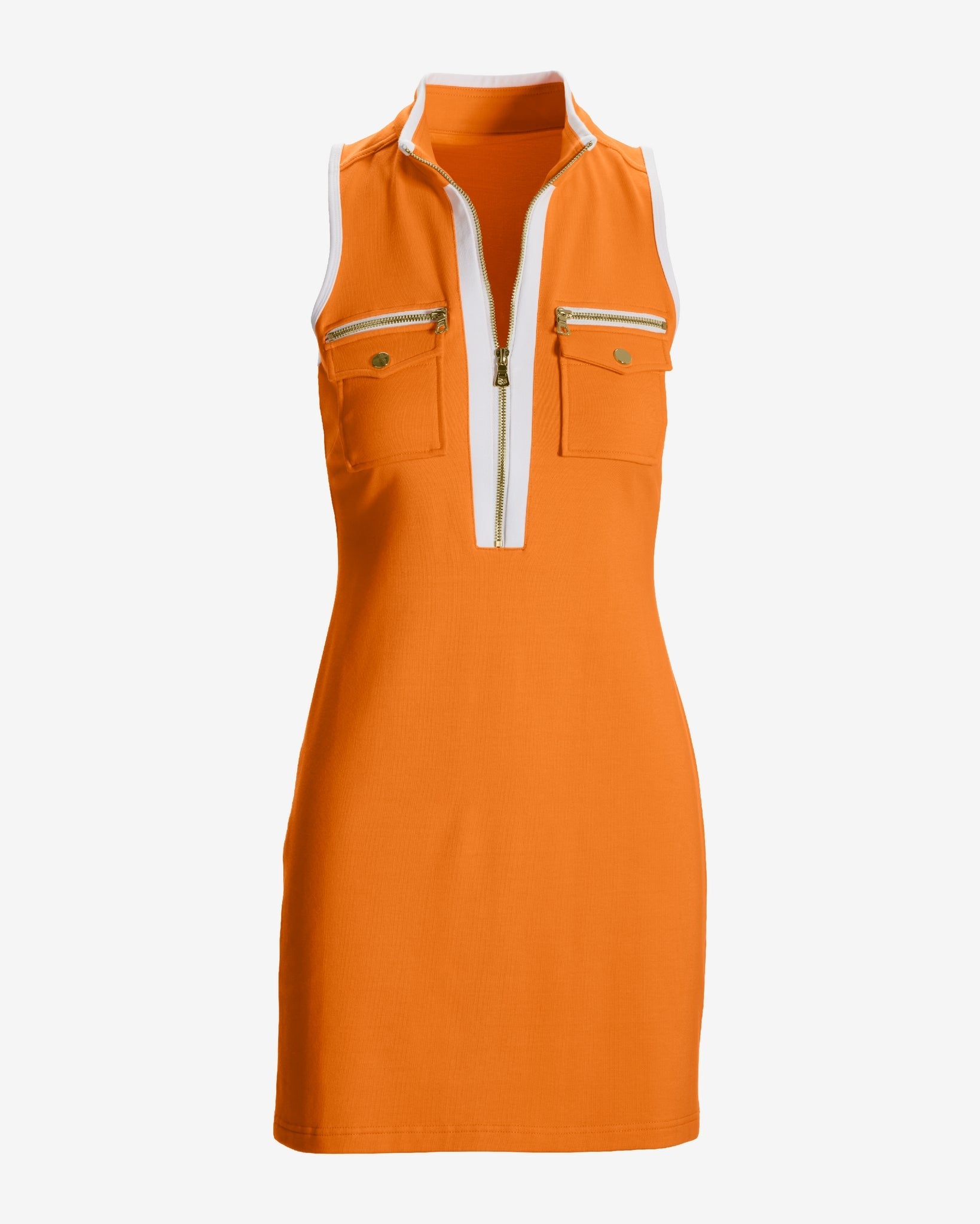 Sleeveless Chic Zip Dress Bird of Paradise