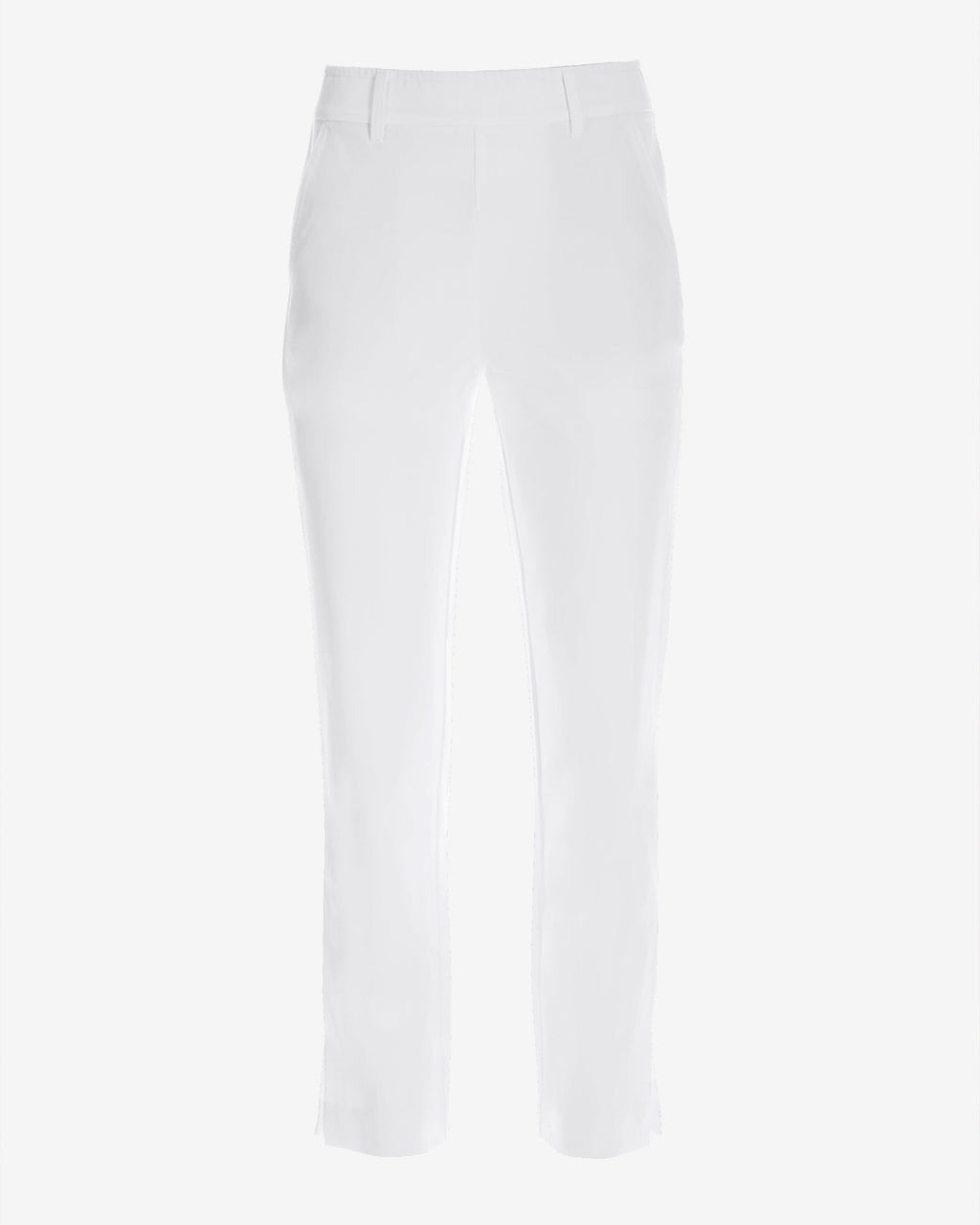 Newport Twill Pull on Crop Pant Pure White