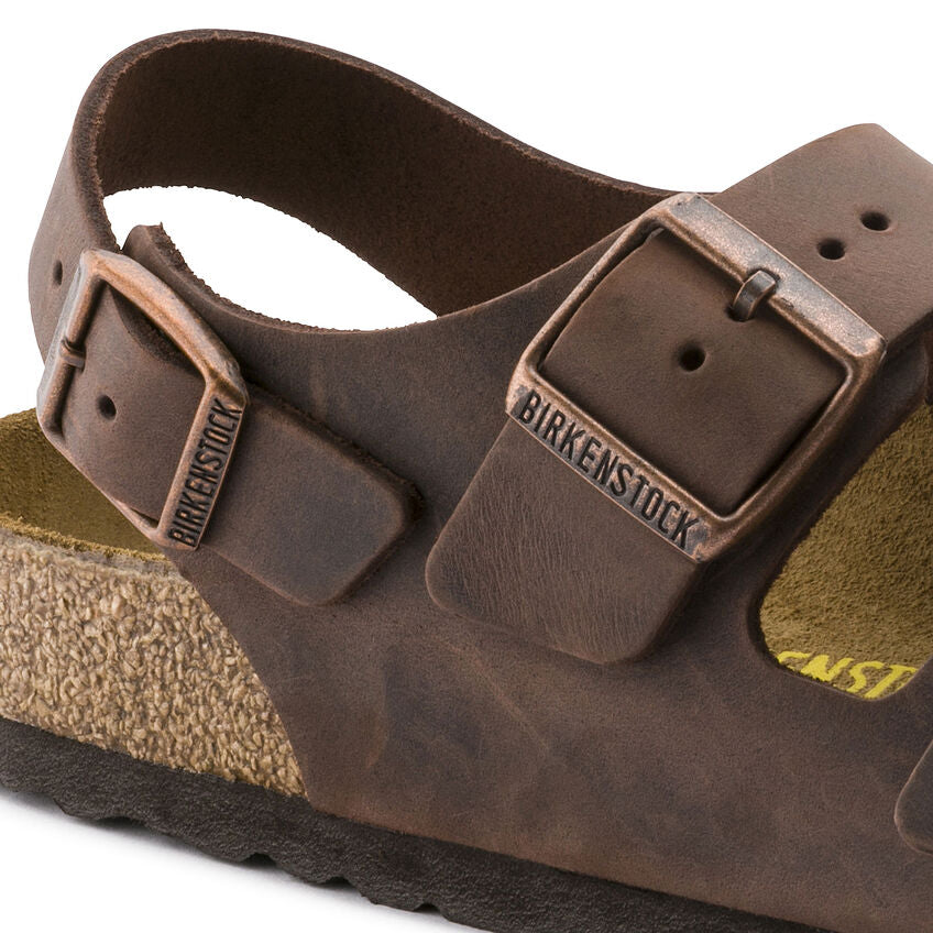 Birkenstock Milano Natural Leather Oiled in Habana
