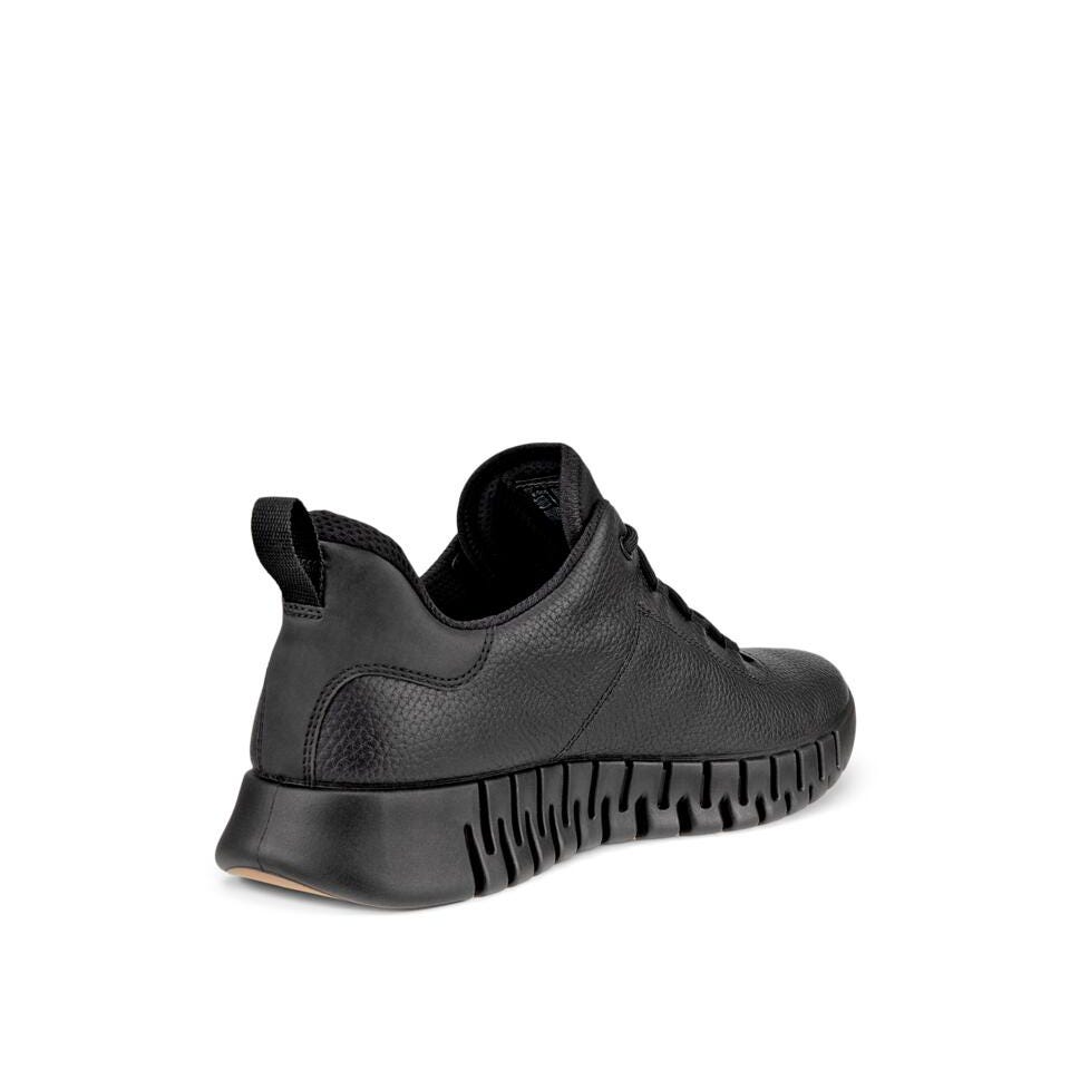 ECCO Men's Gruuv Leather Gore-Tex Sneaker in Black
