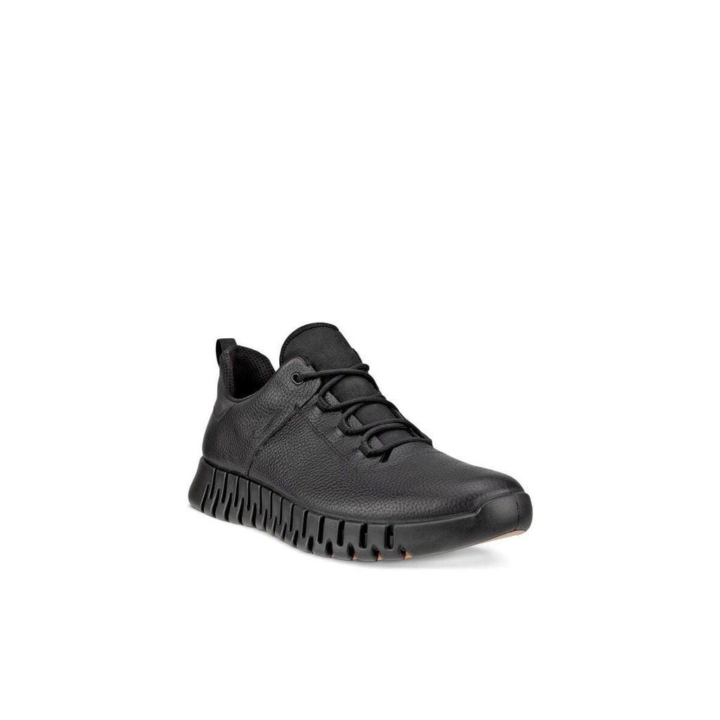 ECCO Men's Gruuv Leather Gore-Tex Sneaker in Black