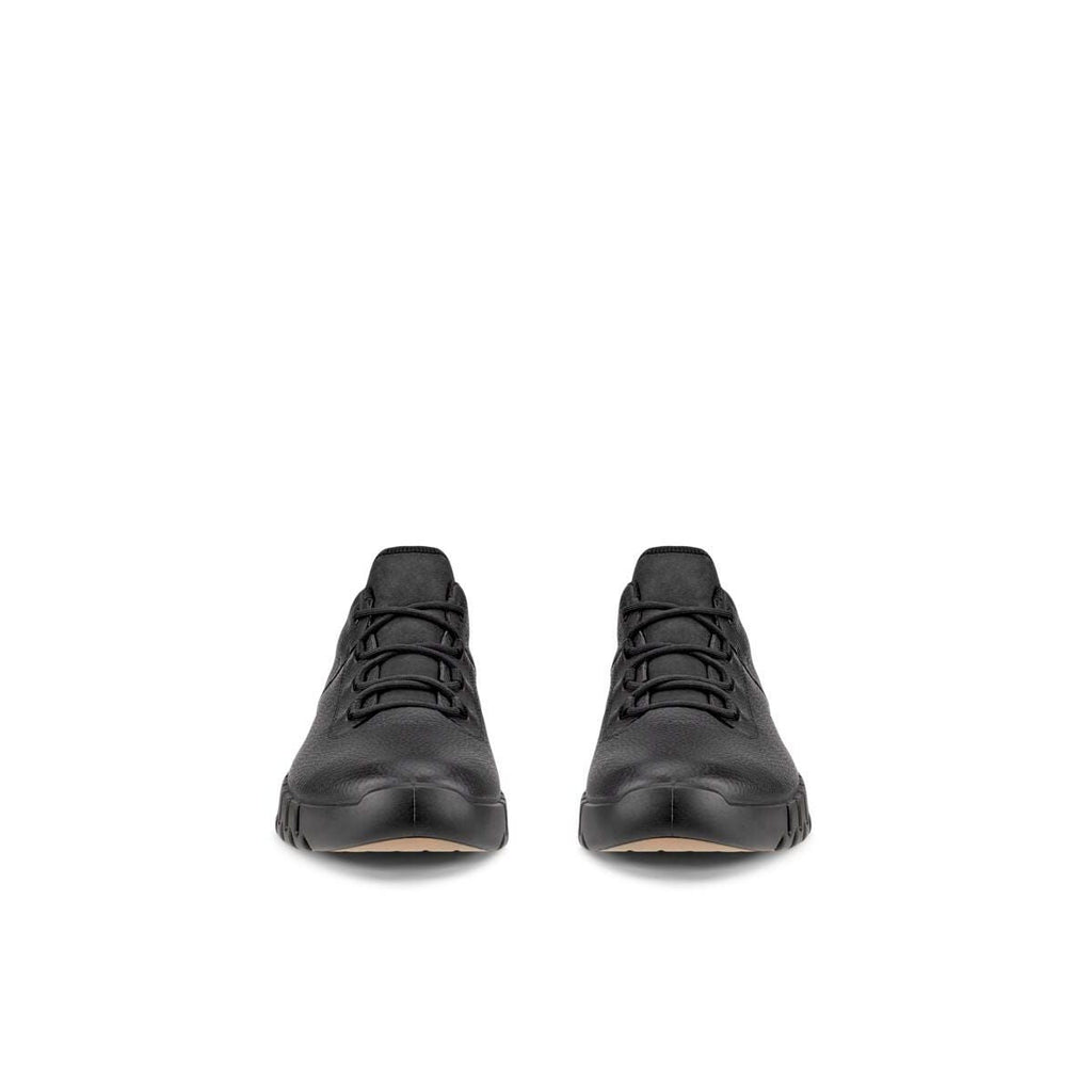 ECCO Men's Gruuv Leather Gore-Tex Sneaker in Black