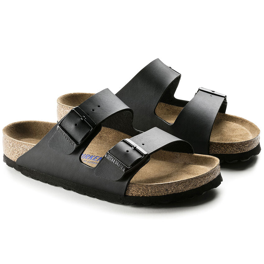 Birkenstock Arizona Birko-flor Soft Footbed Sandal in Black