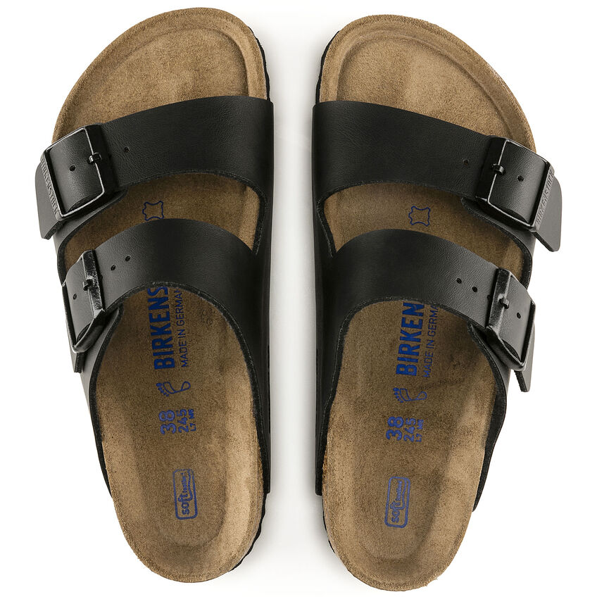 Birkenstock Arizona Birko-flor Soft Footbed Sandal in Black