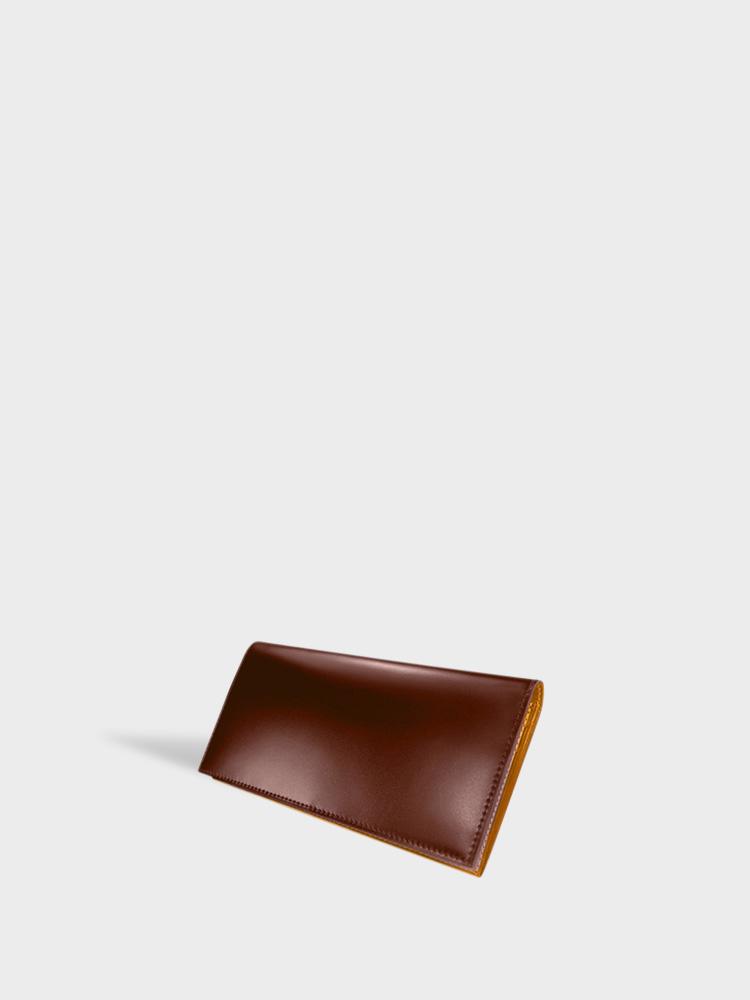 CORDOVAN Long Wallet with Zipper Coin Purse