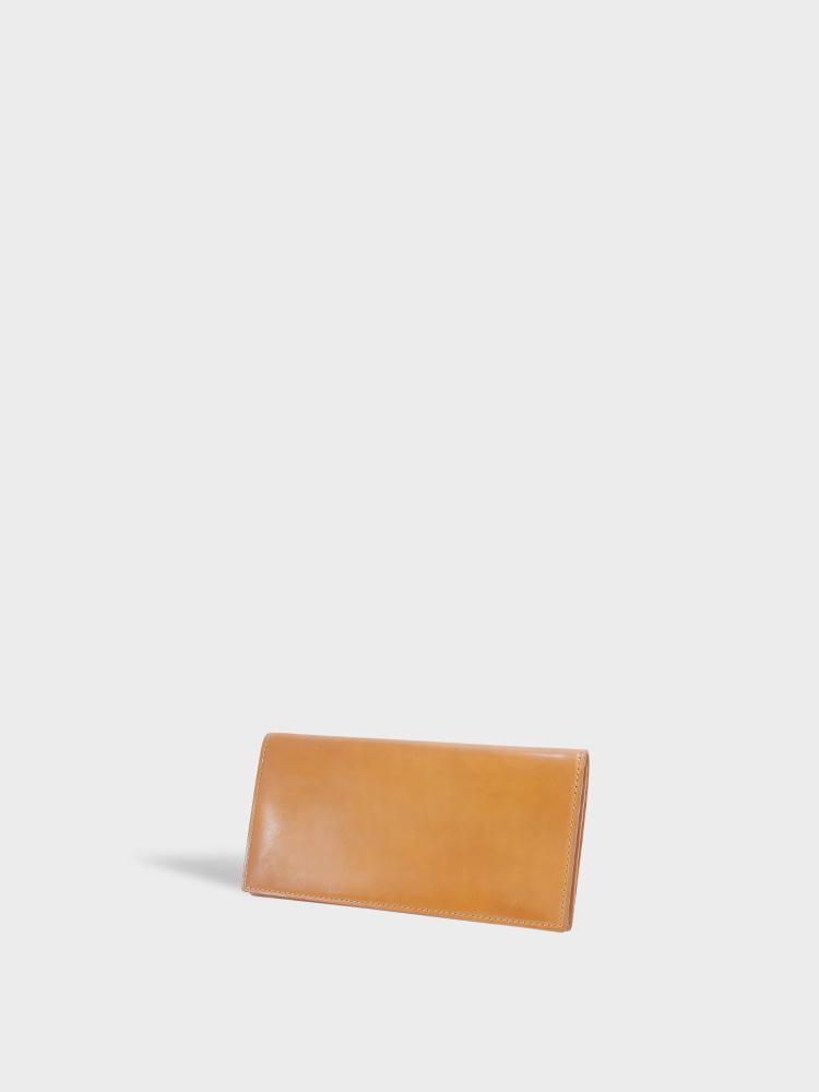 SHELL CORDOVAN 2 Long Wallet with Zipper Coin Purse