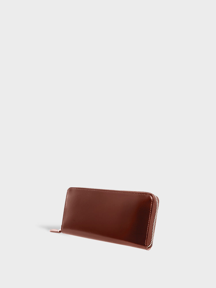 CORDOVAN Round Zipper Wallet