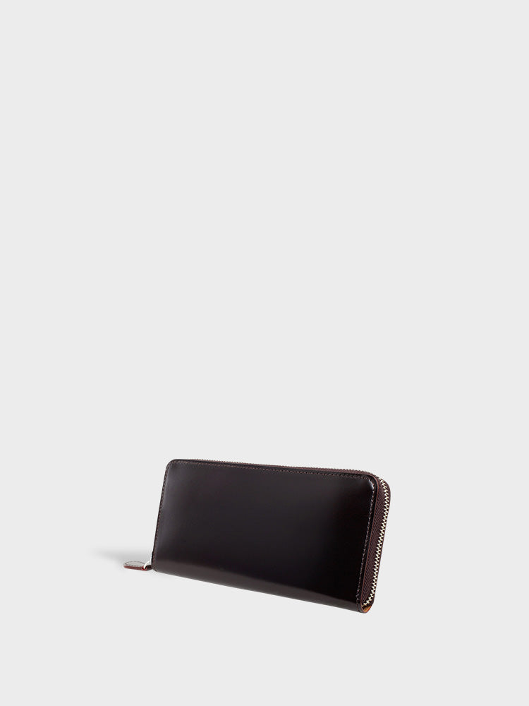 CORDOVAN Round Zipper Wallet