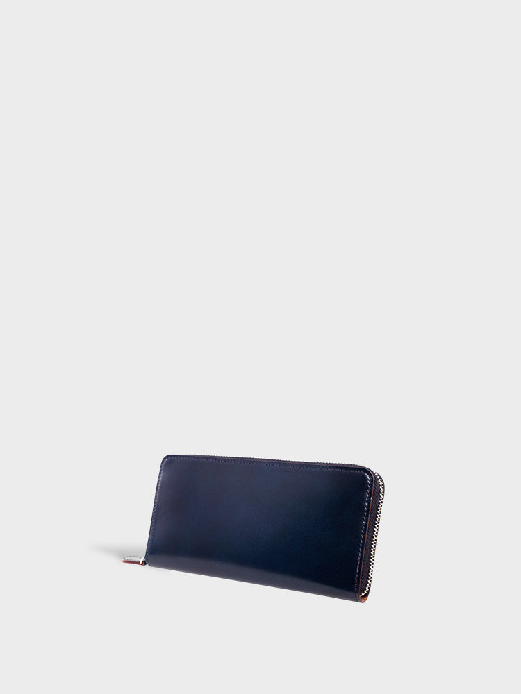 CORDOVAN Round Zipper Wallet