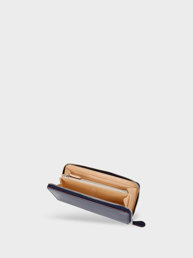 CORDOVAN Round Zipper Wallet
