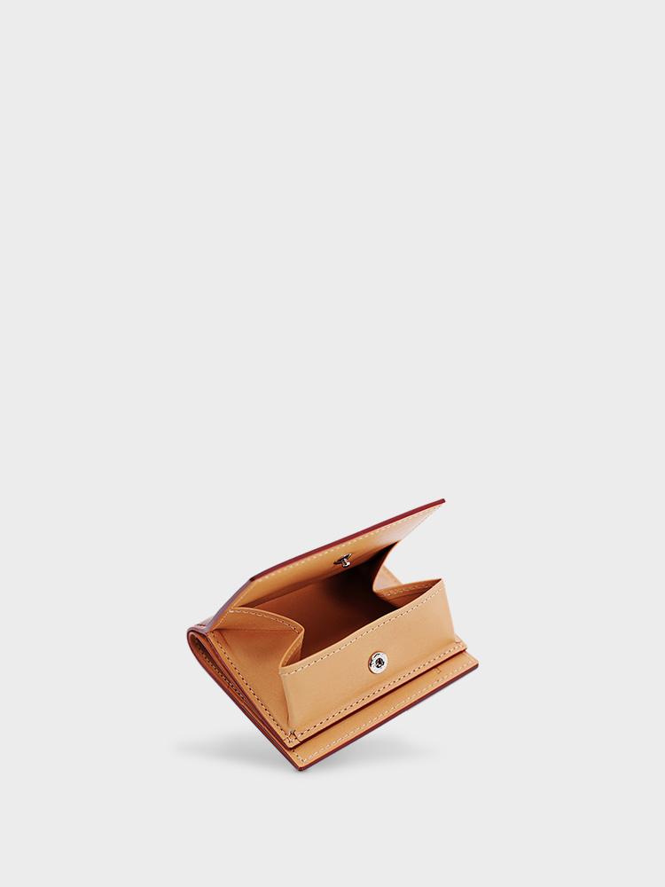 CORDOVAN Compact Wallet with Box Coin Purse