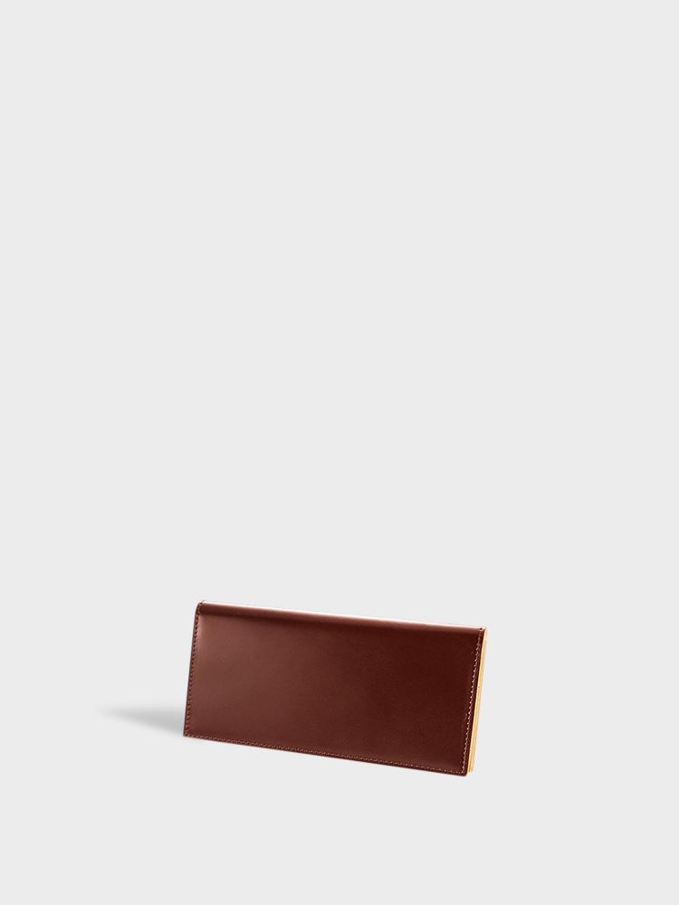 CORDOVAN Gusset Opening Long Wallet