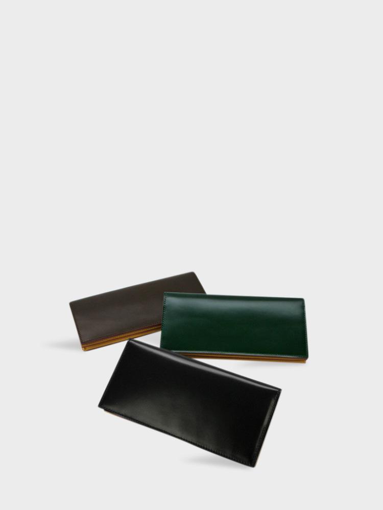 CORDOVAN Gusset Opening Long Wallet