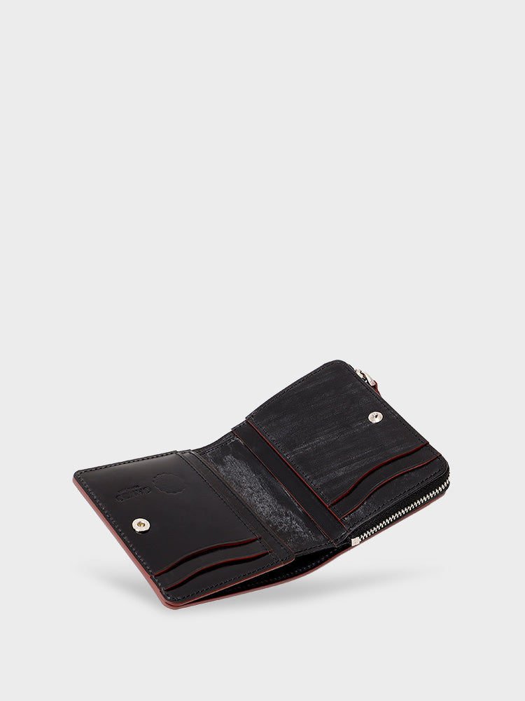 AVON(BRIDLE LEATHER) L zip bi-fold wallet
