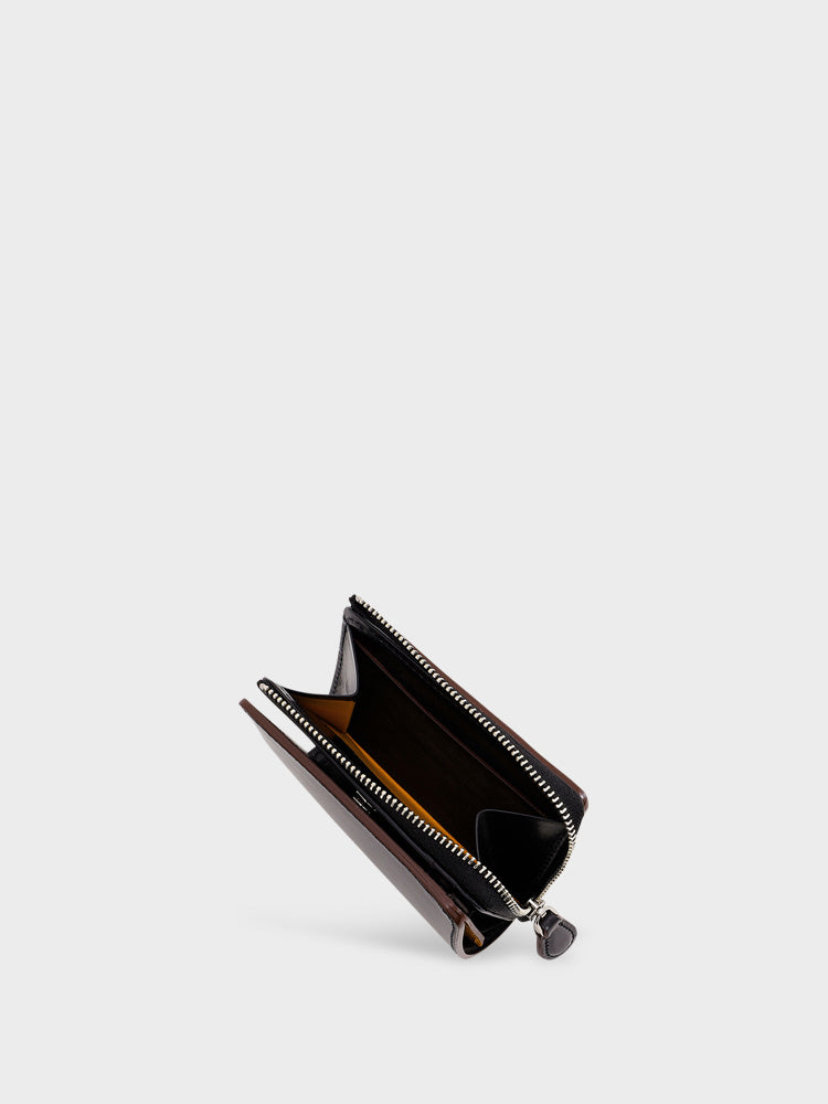 AVON(BRIDLE LEATHER) L zip bi-fold wallet