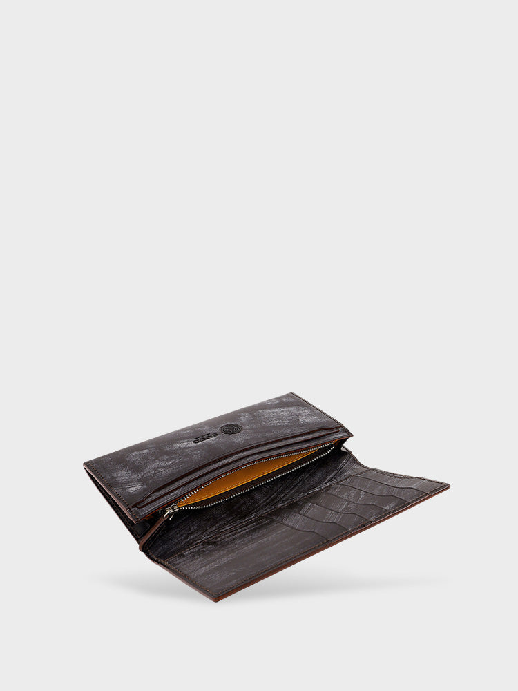 AVON(BRIDLE LEATHER) Long Wallet with Zipper Coin Purse