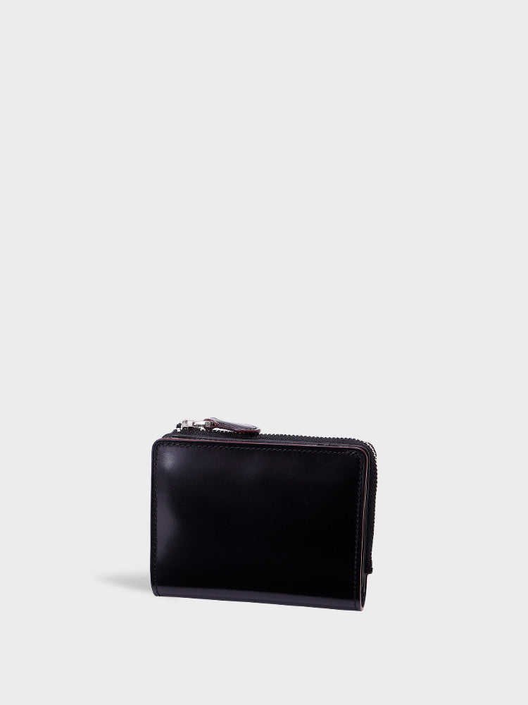 CORDOVAN R.C. L zip bi-fold wallet