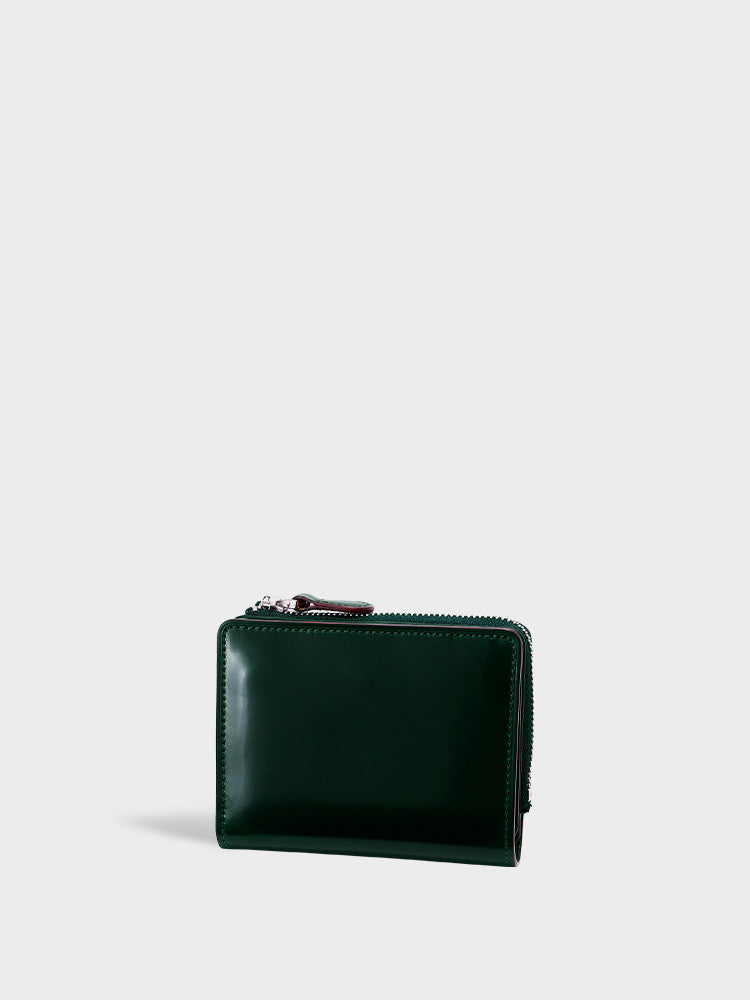CORDOVAN R.C. L zip bi-fold wallet