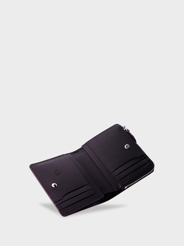 CORDOVAN R.C. L zip bi-fold wallet