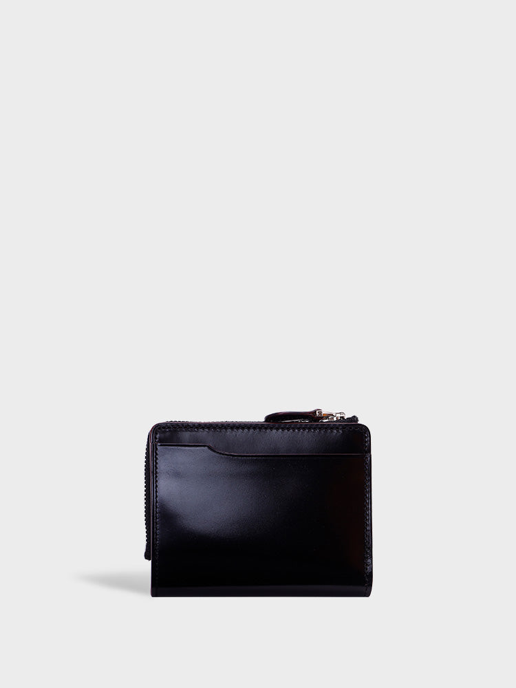CORDOVAN R.C. L zip bi-fold wallet