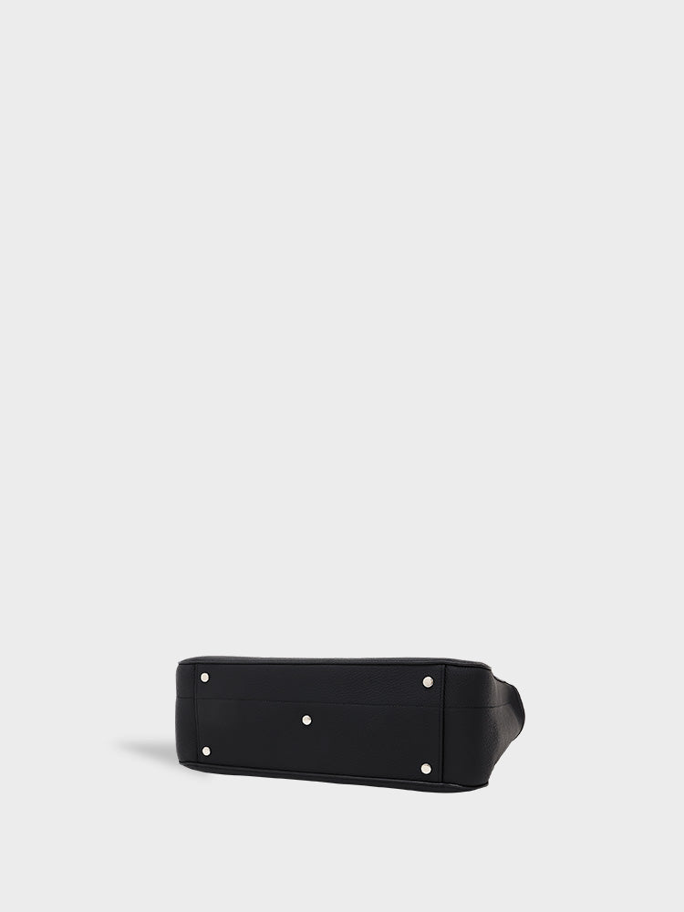 MATTE SHRINK Horizontal Tote Bag with a zipper