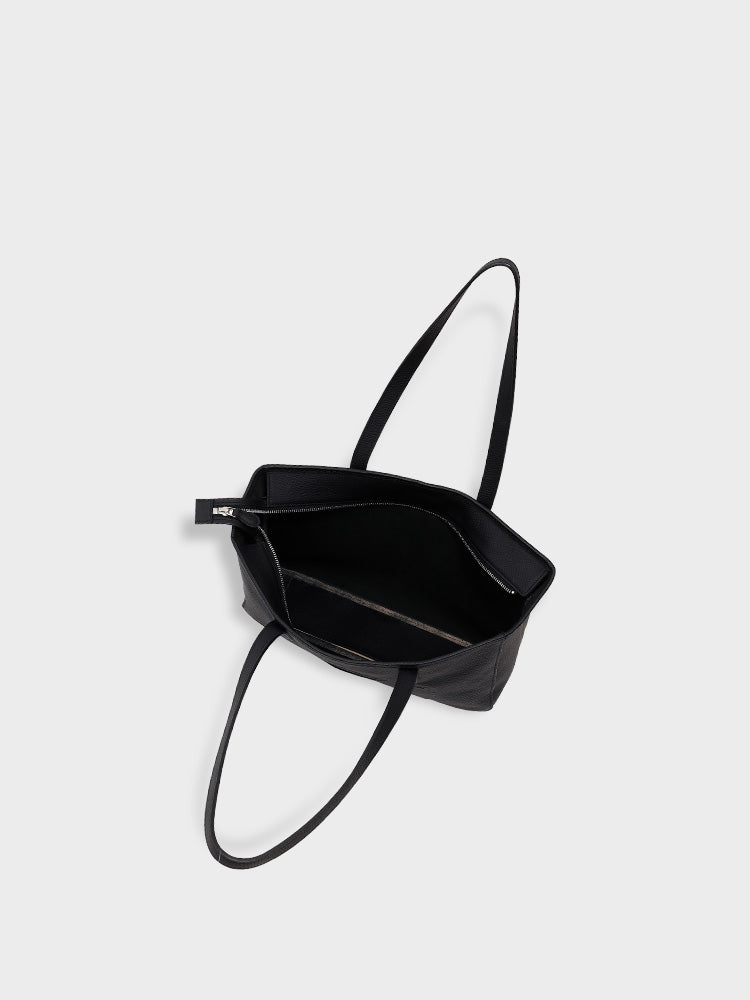 MATTE SHRINK Horizontal Tote Bag with a zipper