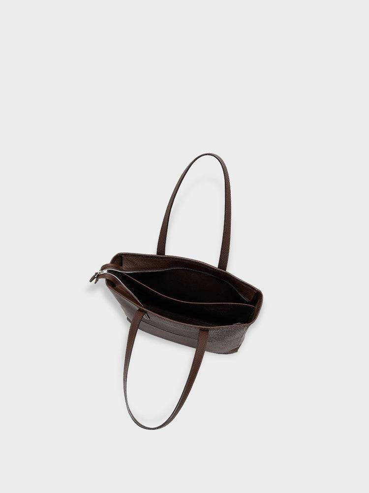 MATTE SHRINK Vertical Tote Bag with a zipper
