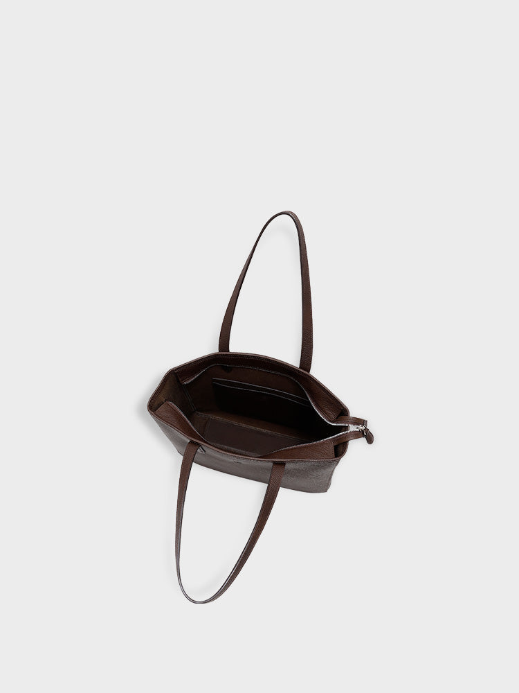 MATTE SHRINK Vertical Tote Bag with a zipper