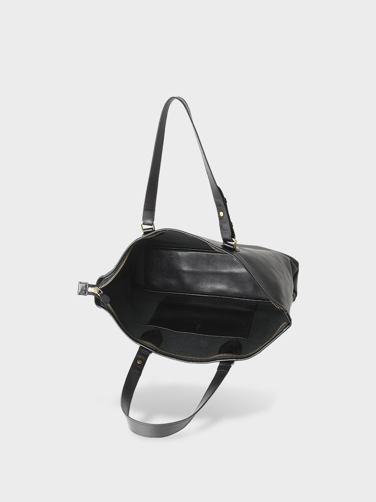 SACCHETTO 5 Horizontal tote bag with a zipper