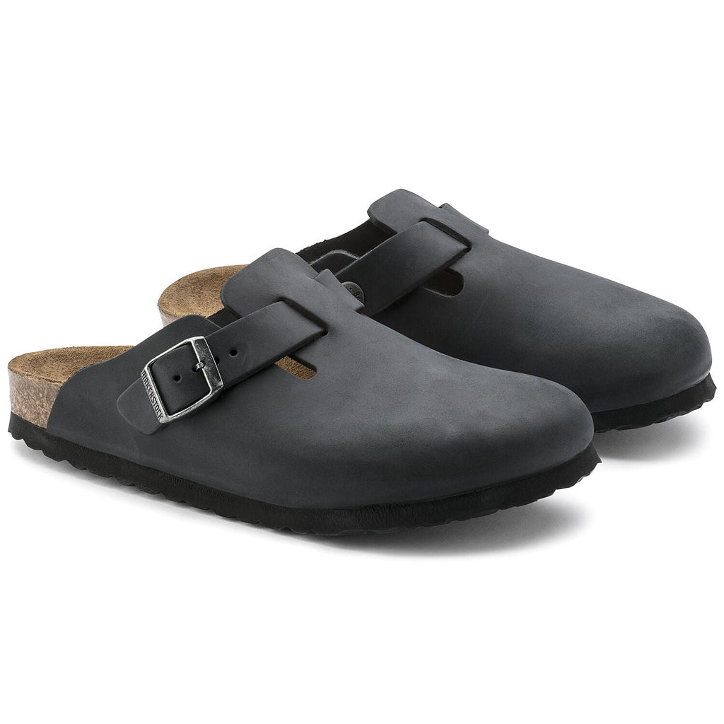 Birkenstock Boston Oiled Leather in Black